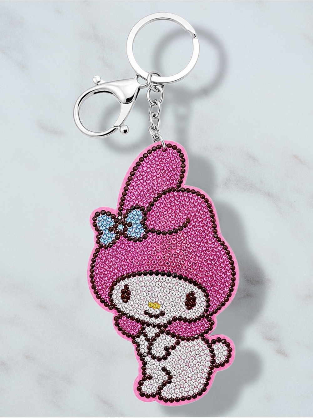My Melody Rhinestone Charm Keychain